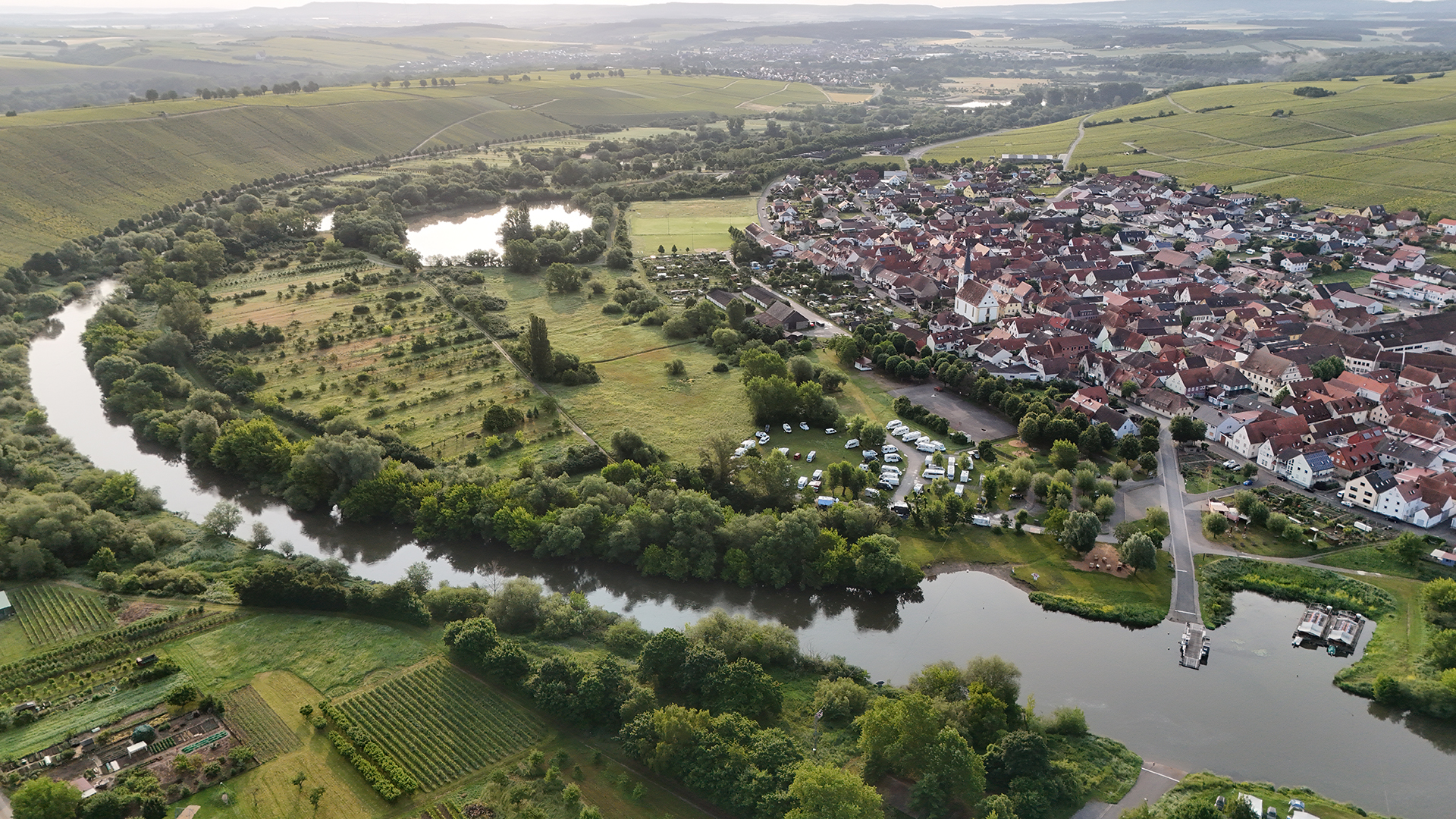 Aerial landscape from a European travel photography project